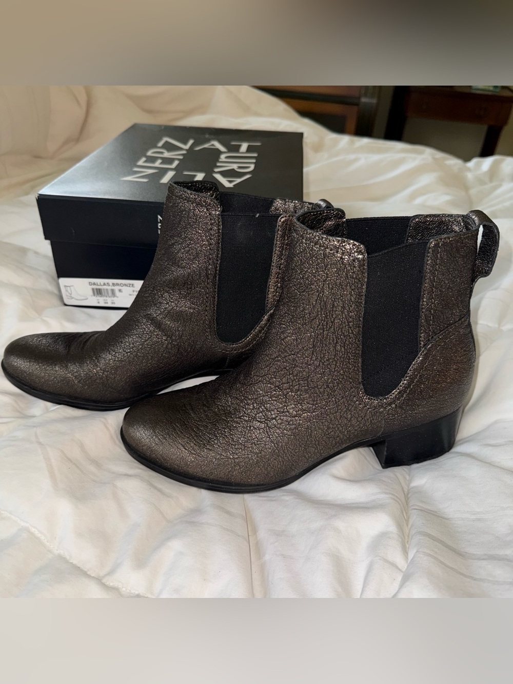 Naturalizer Metallic Bronze Ankle Boot